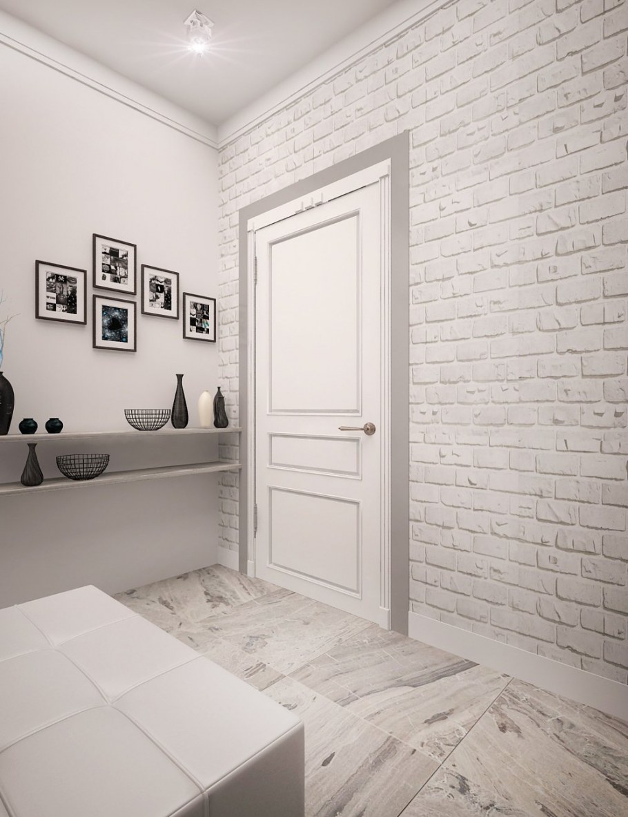 Крашенные стены в коридоре