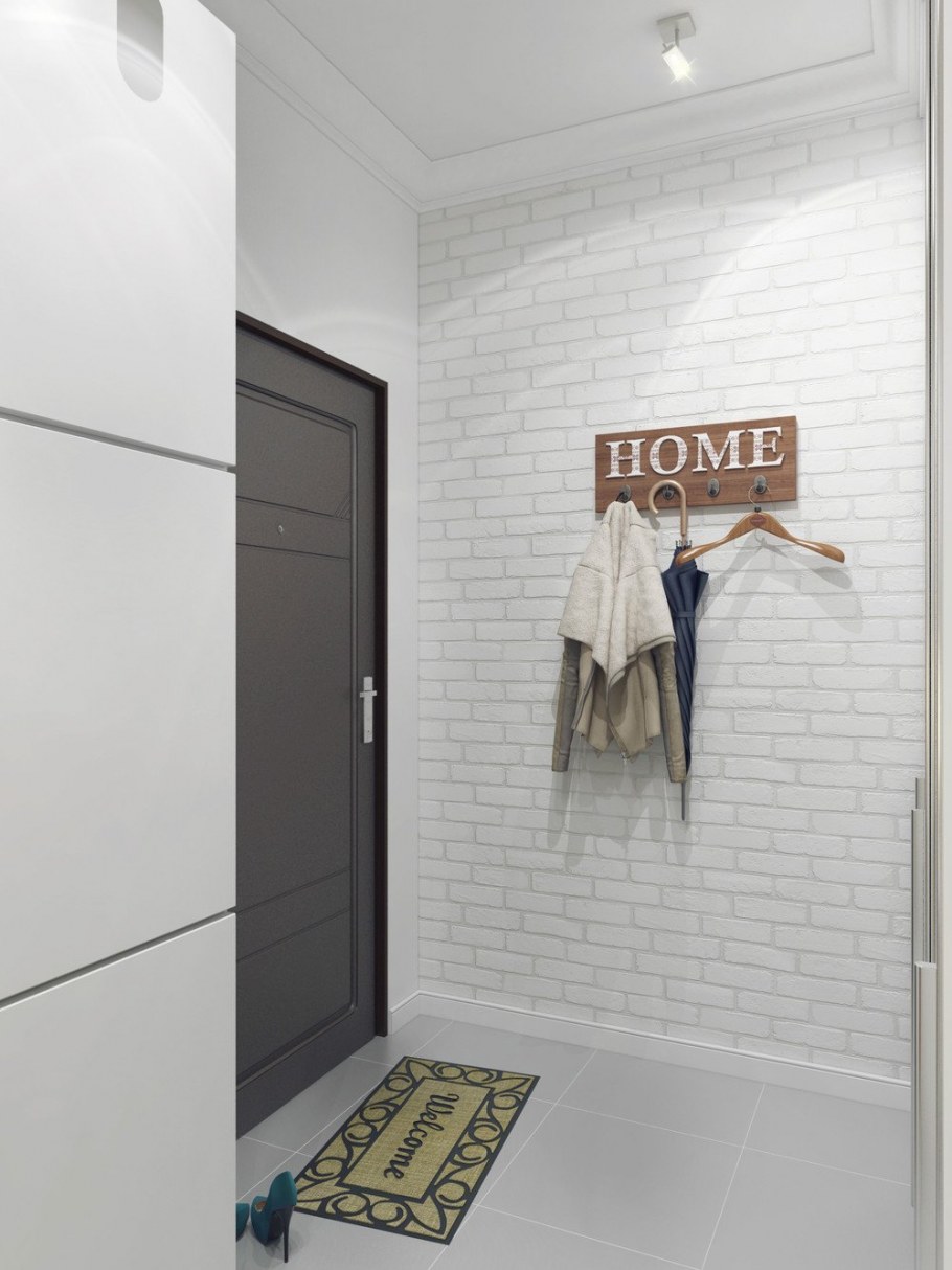 Прихожая в серых тонах