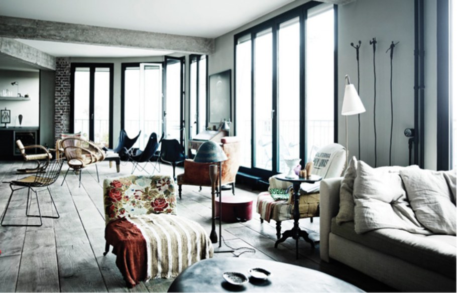 Мебель лофт в доме