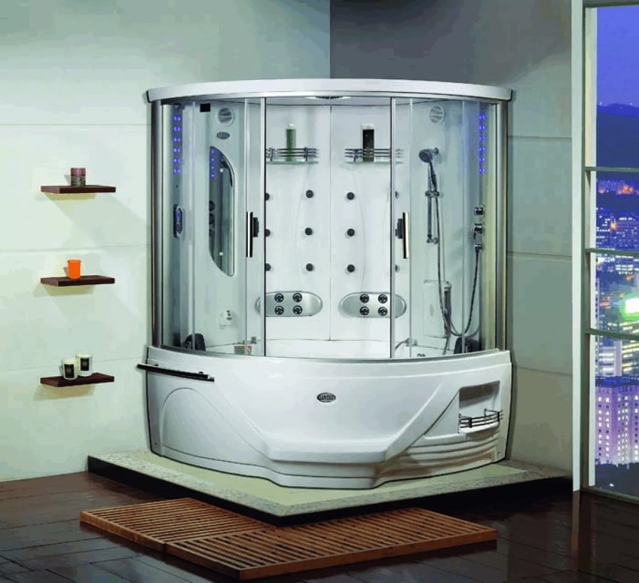 Душевая стеклянная распашная Титан