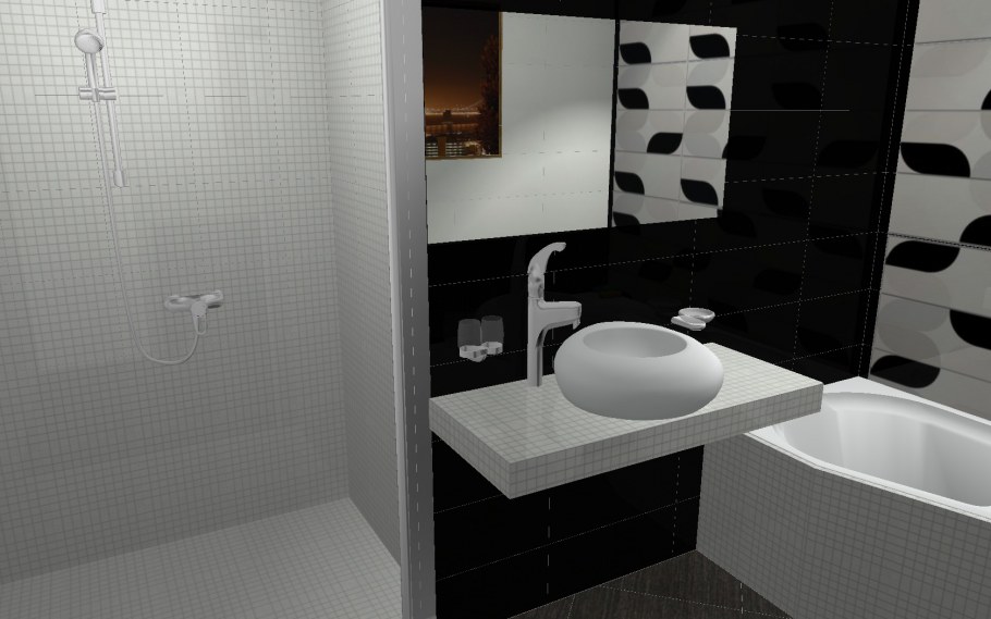 Ванная Хай тек 170х140