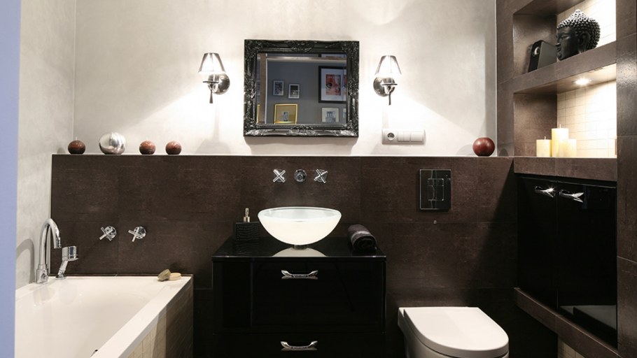 Ванная комната 3.5 кв.м шоколадная