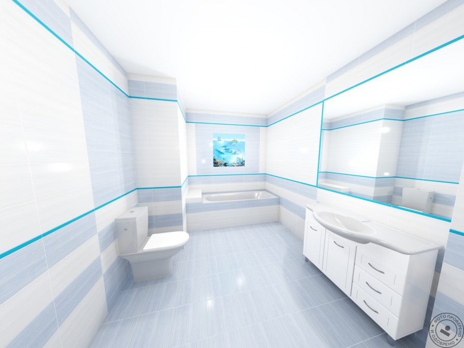 Плитка в маленькую ванную