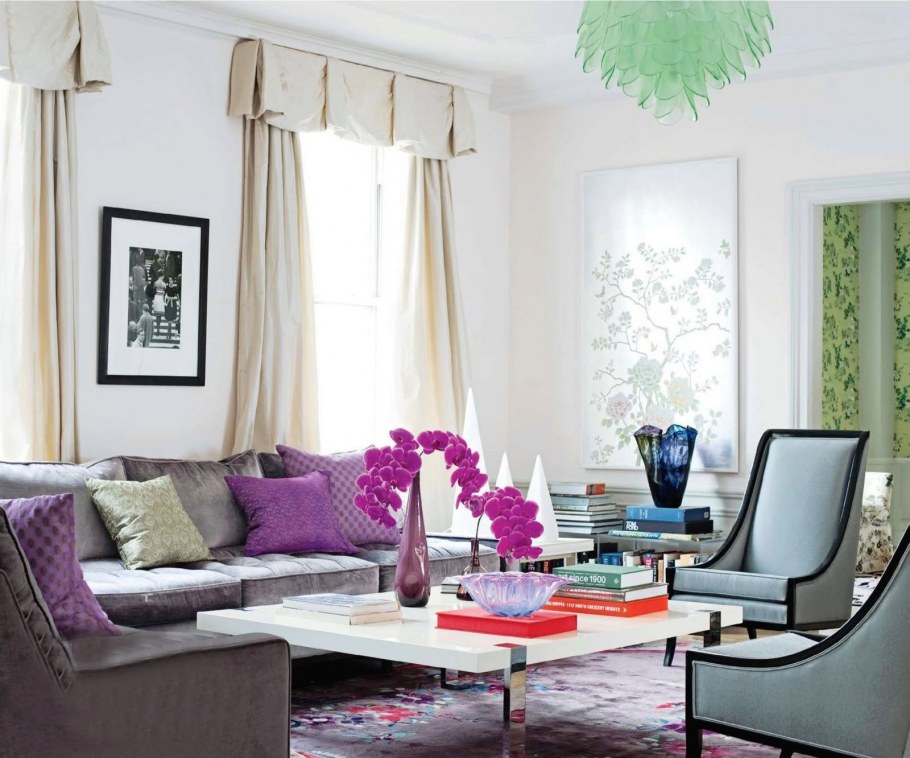 Сиреневые акценты в интерьере