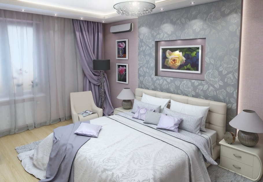 Сиреневый интерьер