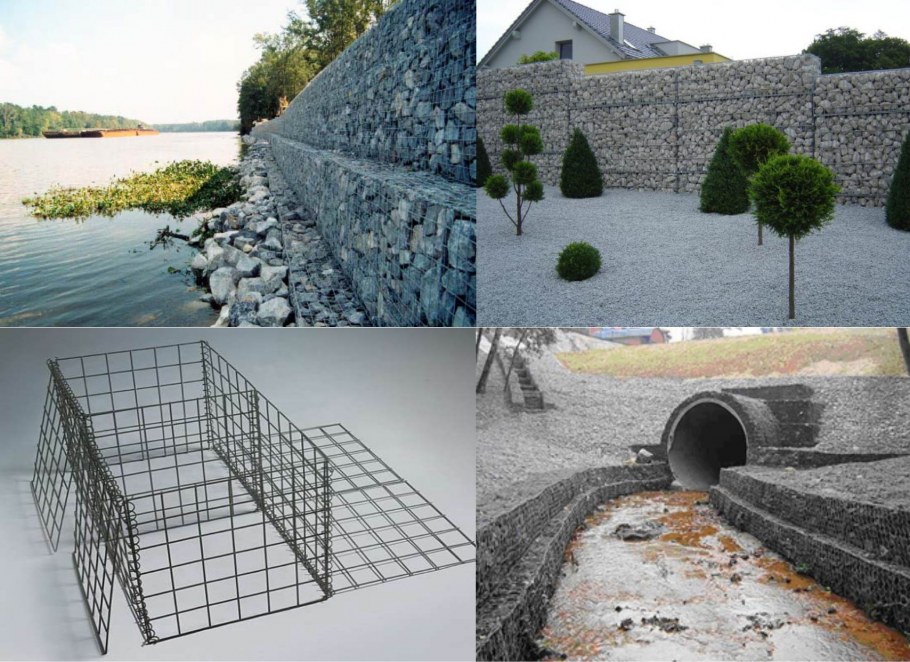 Берег ландшафт габионы