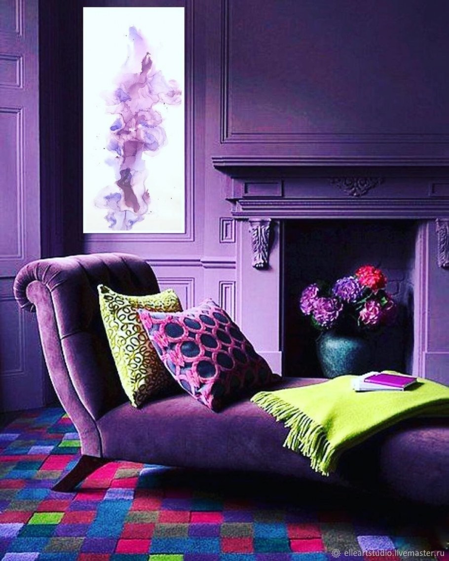 Черничный цвет в интерьере