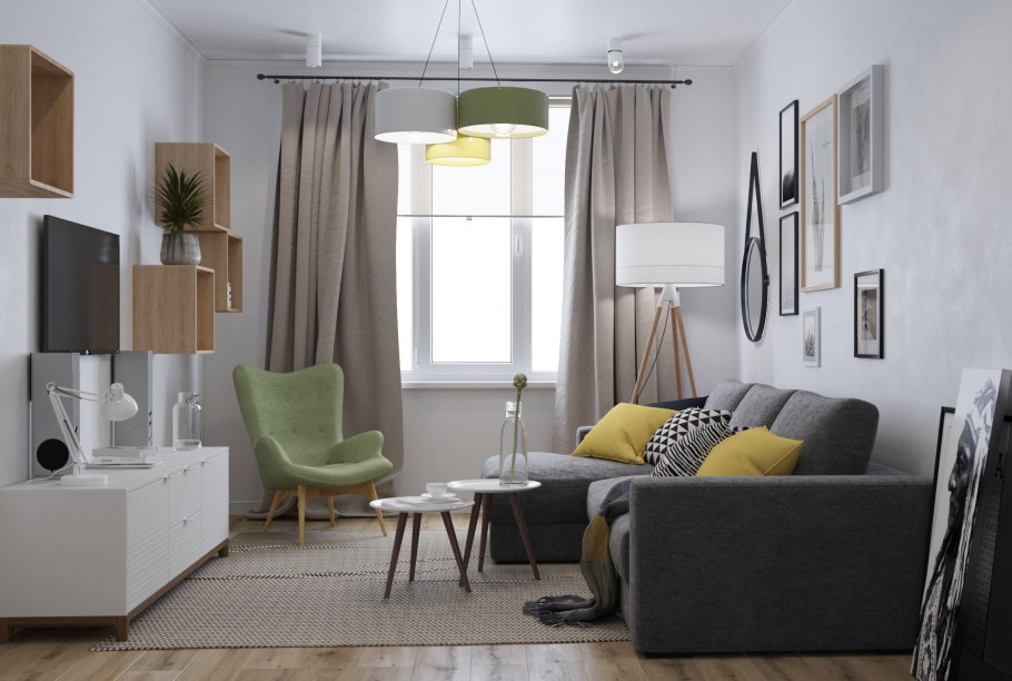 Шторы в скандинавском интерьере