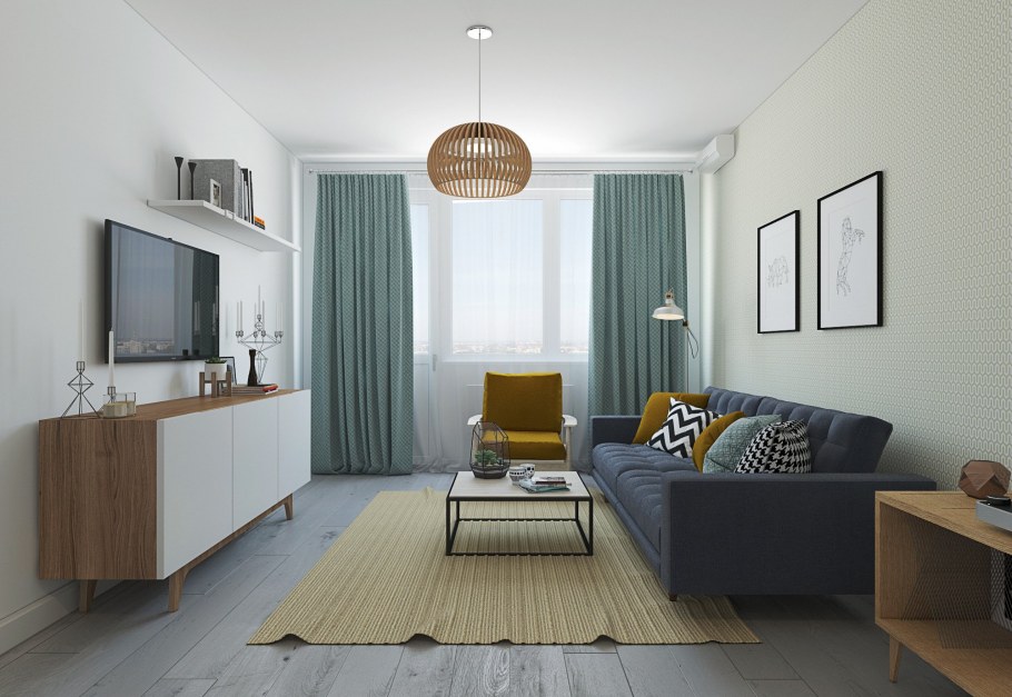 Хаки в интерьере в скандинавском стиле