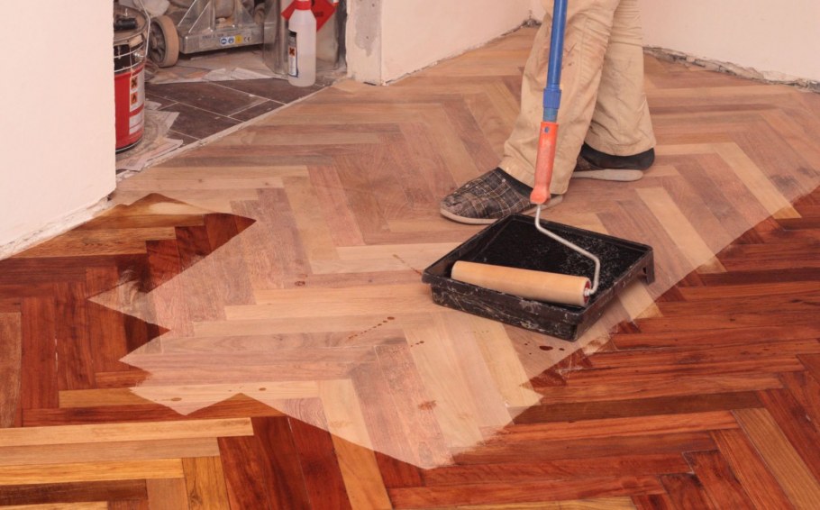 Шлифовка полов деревянных до и после