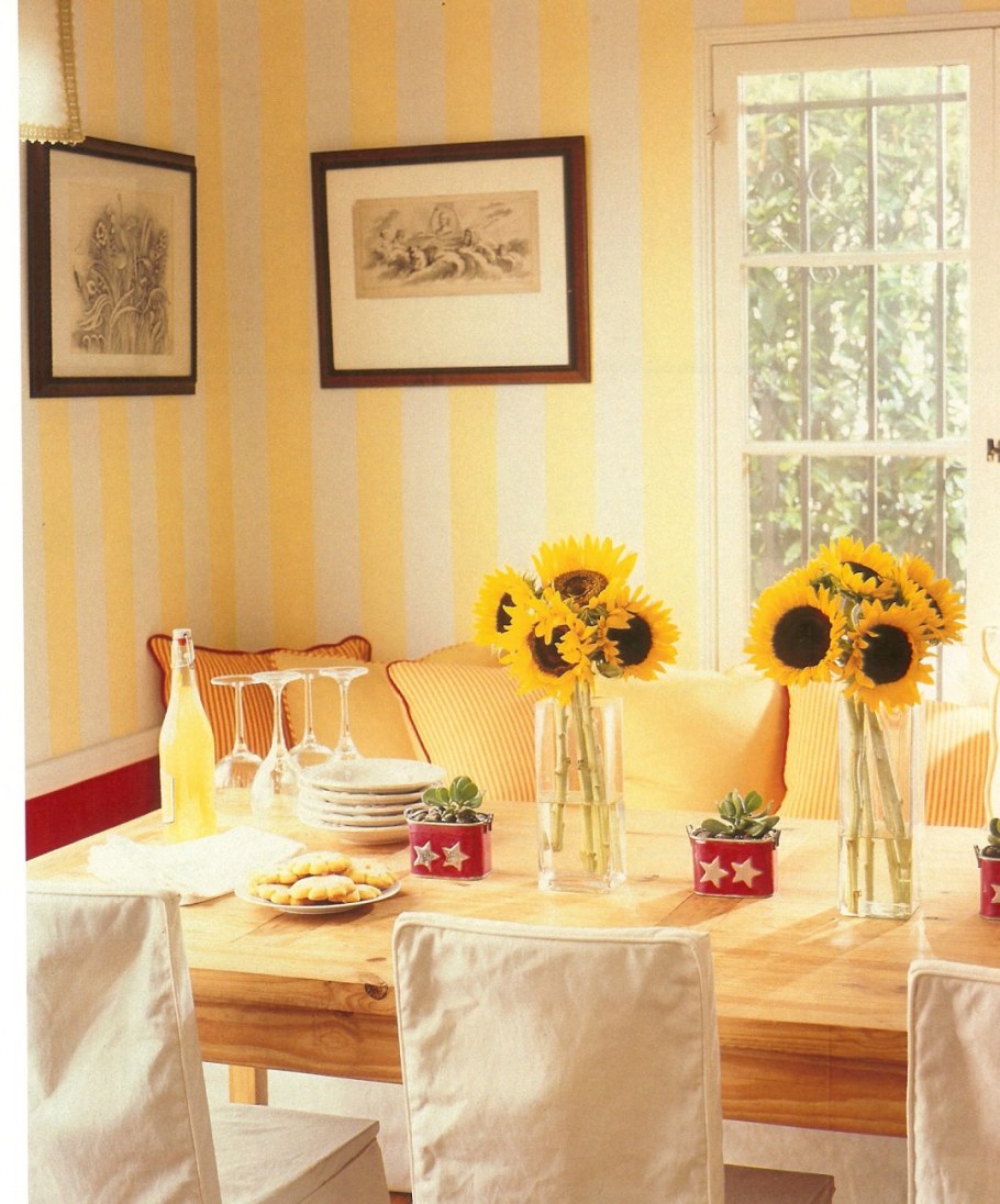 Желтый цвет в интерьере