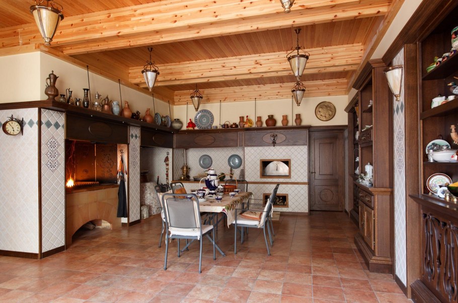 Кухня в русском деревенском стиле