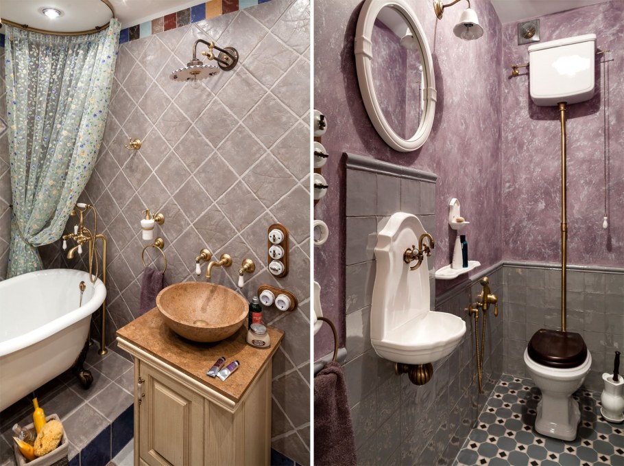 Современный туалет с инсталляцией