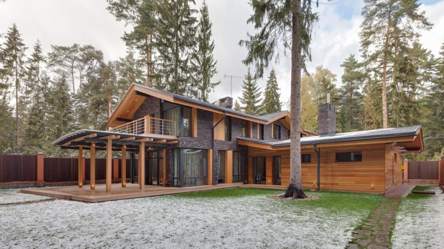 Шале Скандинавский стиль фасад