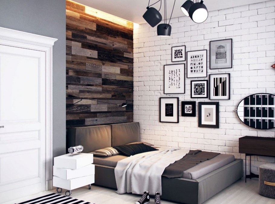 Комната в стиле лофт для парня 12кв м
