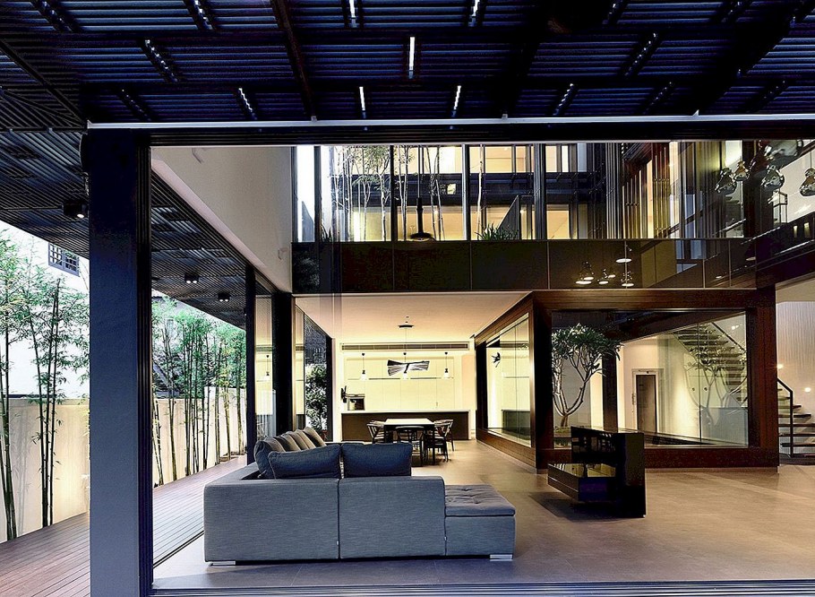 Современный атриумный дом