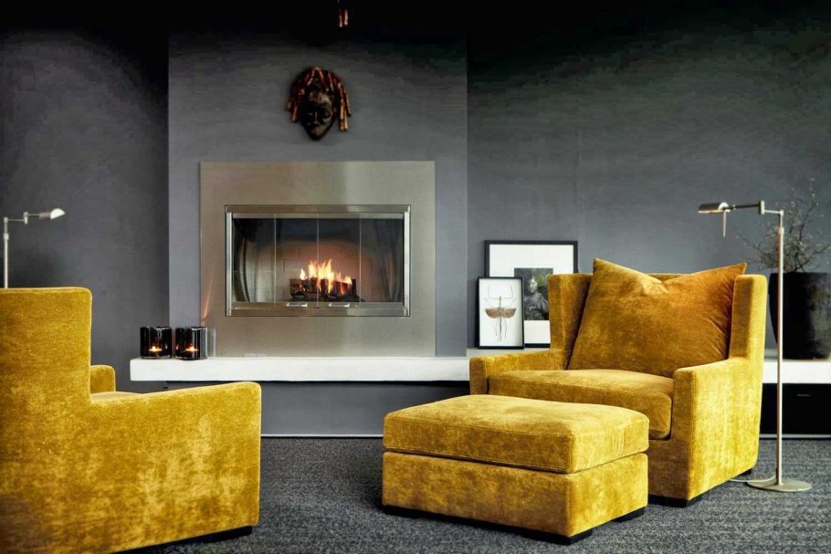 Горчичный цвет в интерьере