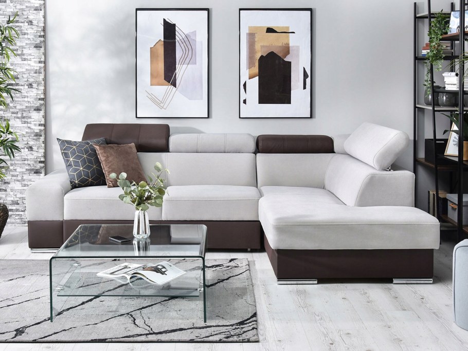 Удобный угловой диван в гостиную Модерн