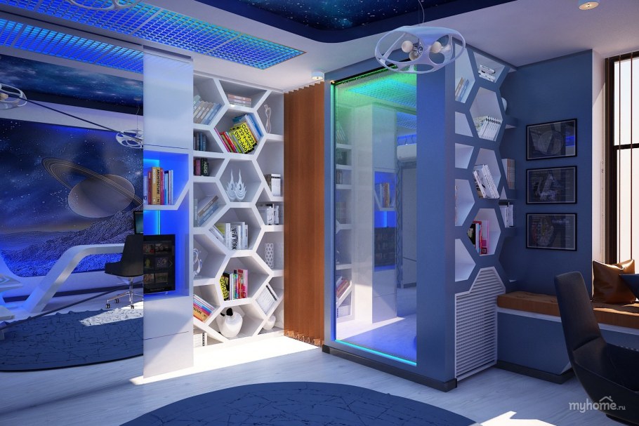 Интерьер в стиле космического корабля