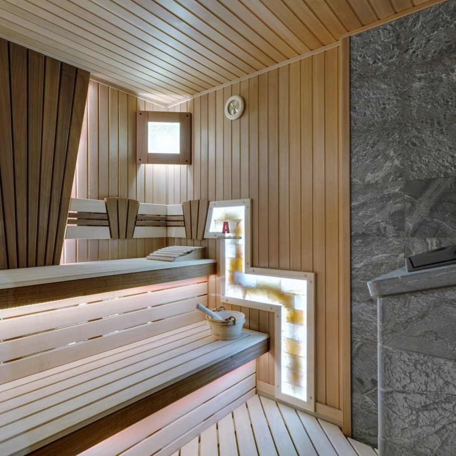 Стильная современная баня