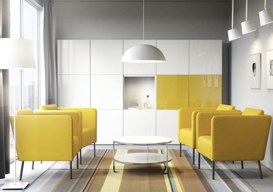 Гостиная в желтом стиле