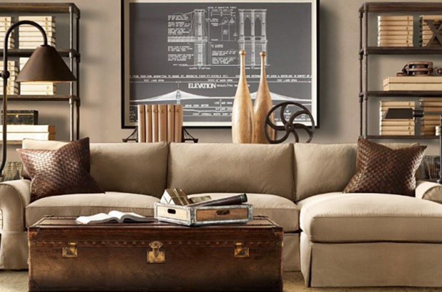 Современная гостиная в стиле стимпанк