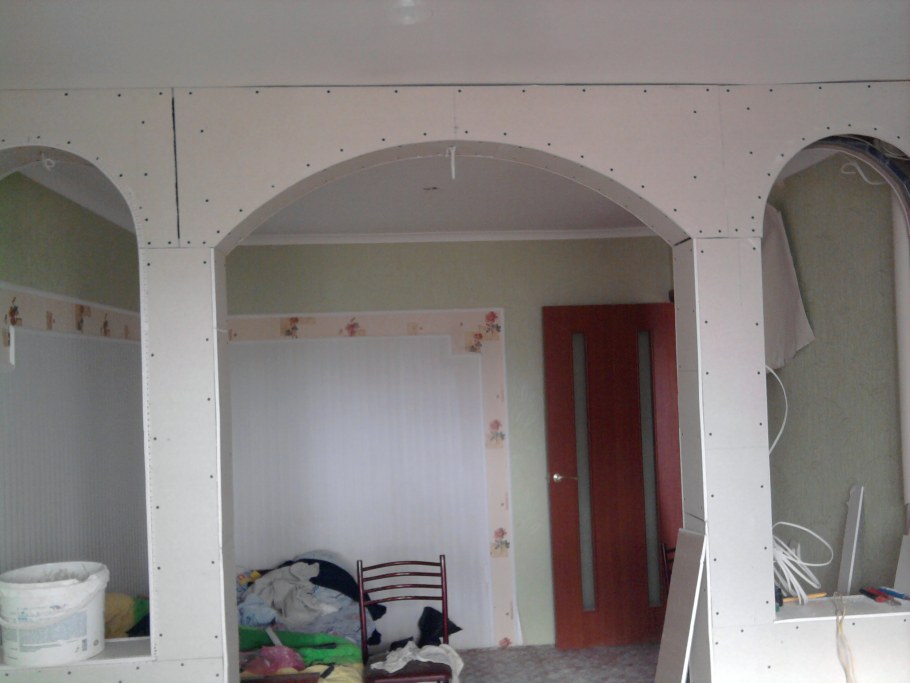 Фигурные проемы из гипсокартона