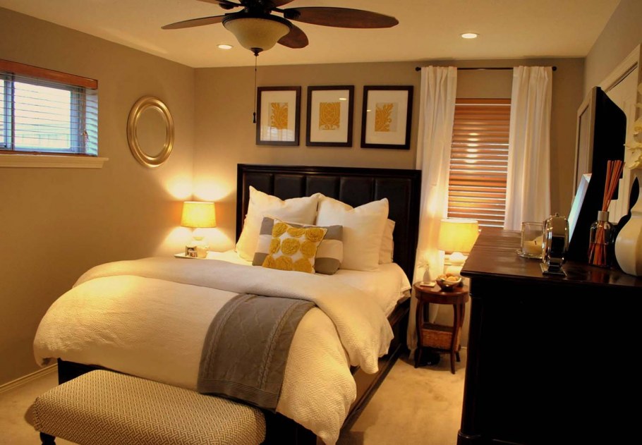 Спальня в пастельных тонах