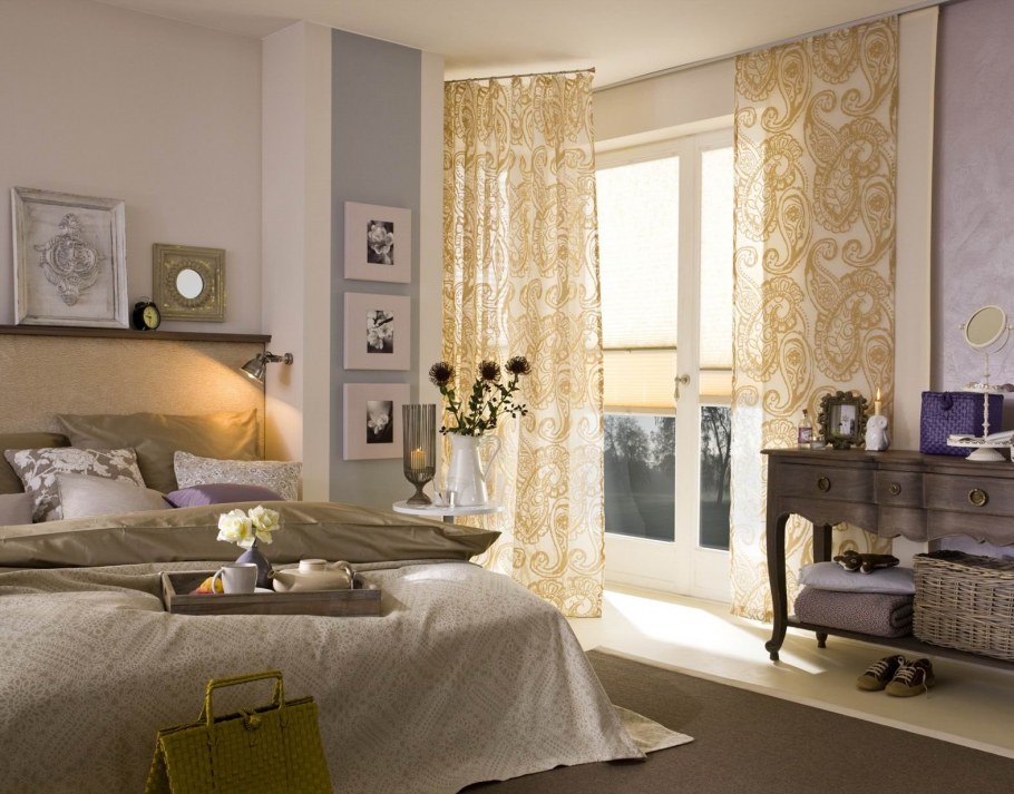 Уютная спальня в теплых тонах