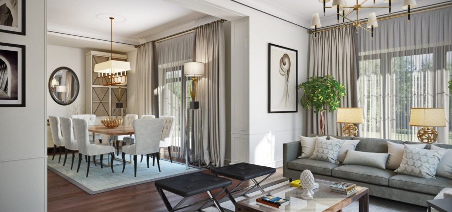 Гостиная американская классика Минимализм