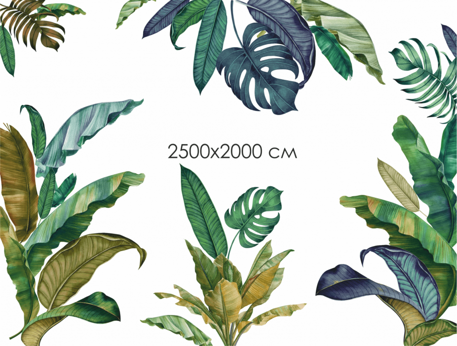 Интерьерная наклейка листья