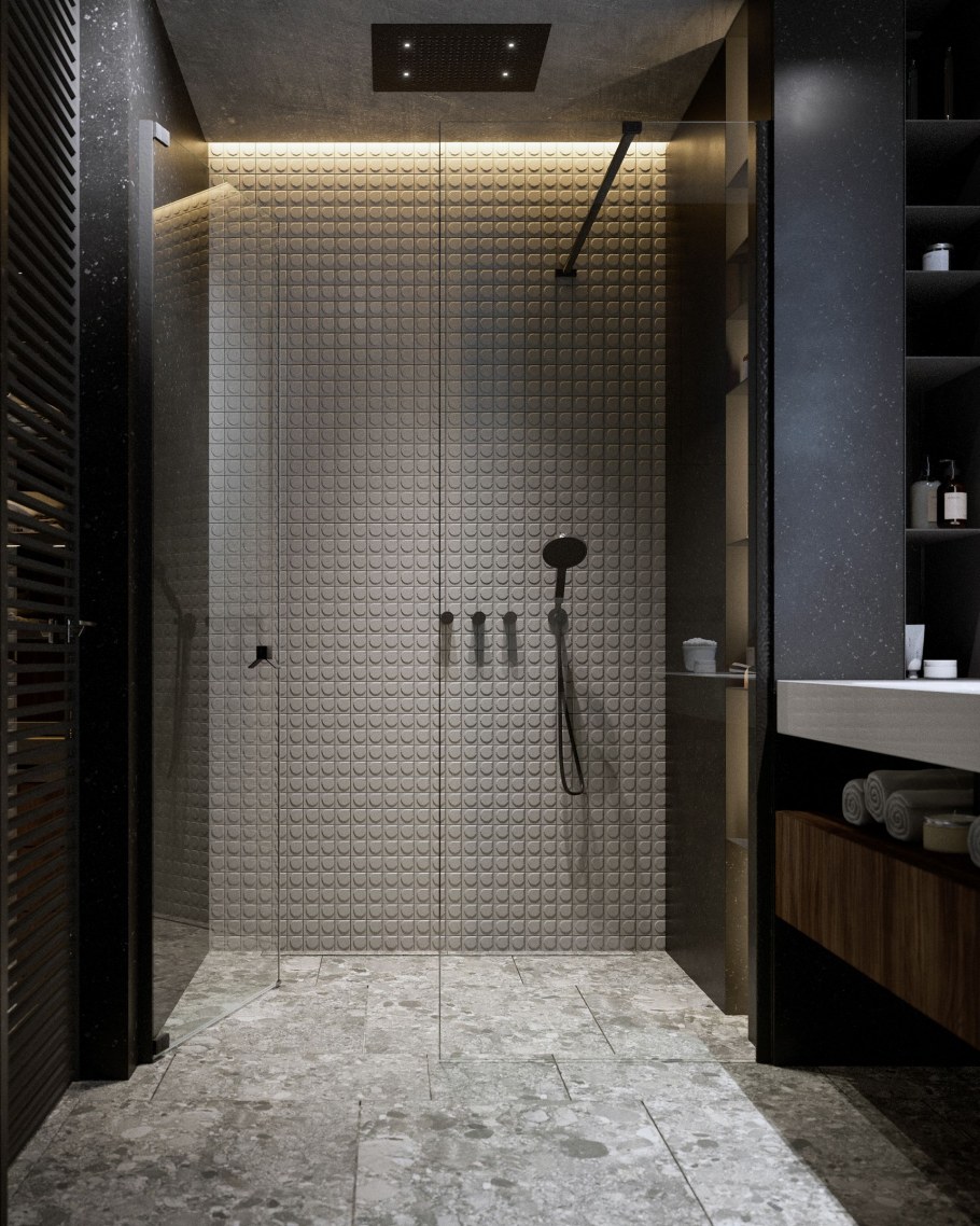 Плитка под мрамор в душевую комнату