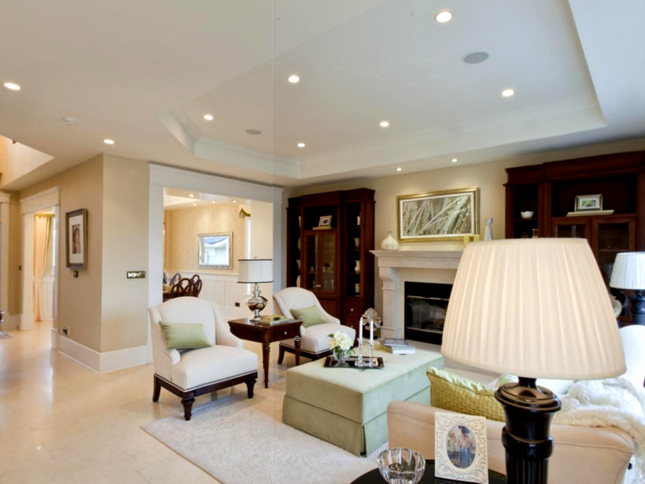 Точечные светильники в классическом интерьере