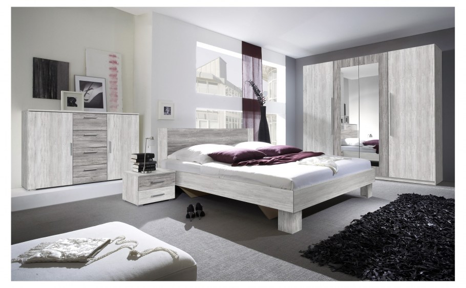 Черно белая спальня Минимализм