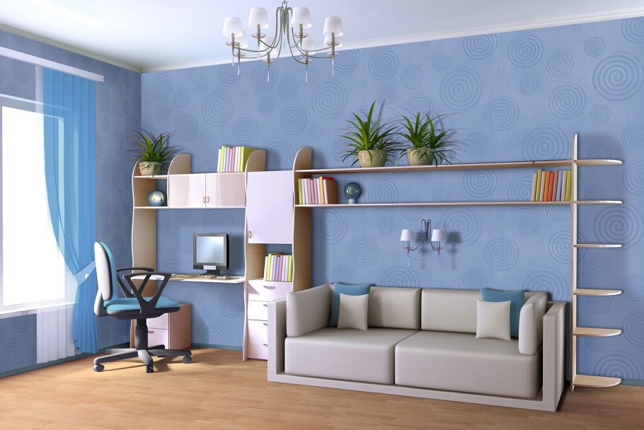 Стеклообои в интерьере