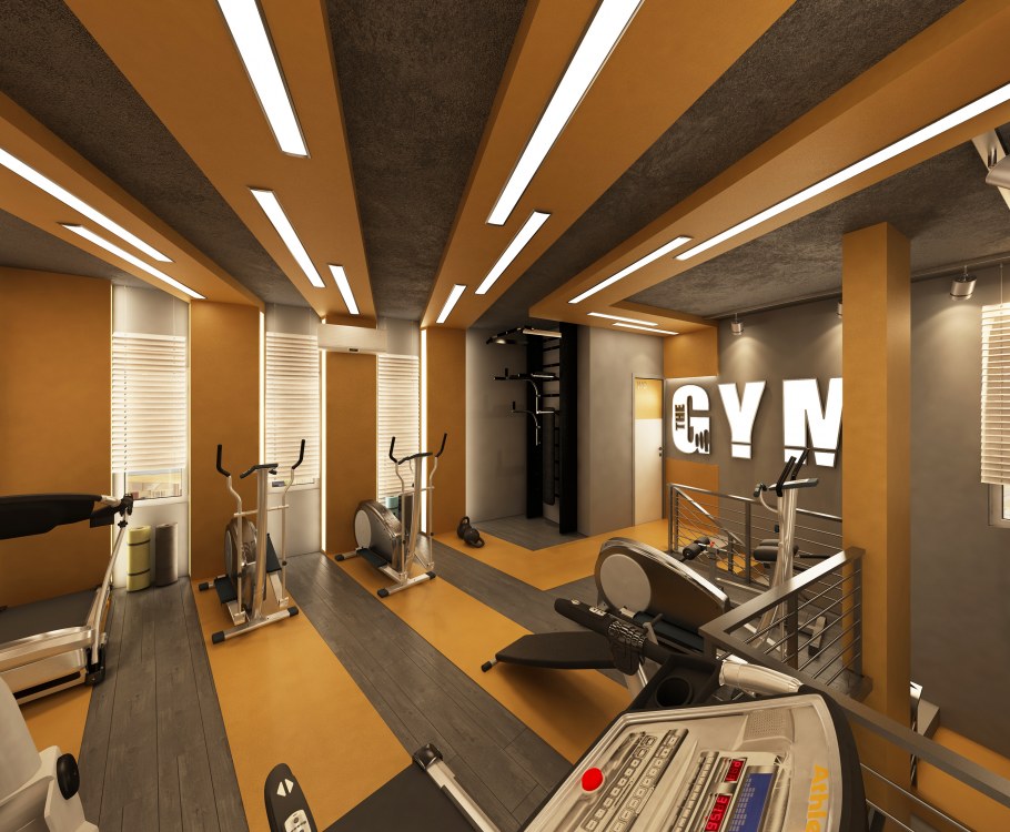 Тренажерный зал интерьер