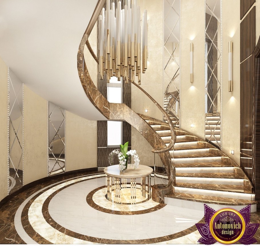 Интерьер лестницы в классическом стиле