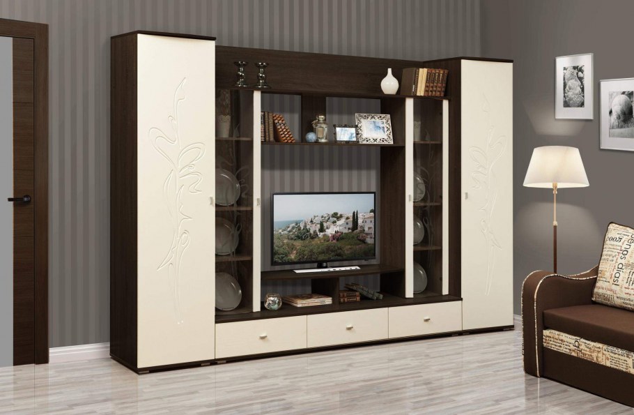 Гостиная Диана 1 (дуб Нортон тёмный)