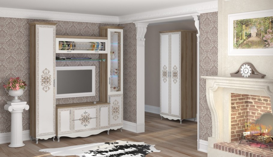 Стенка Аура белая