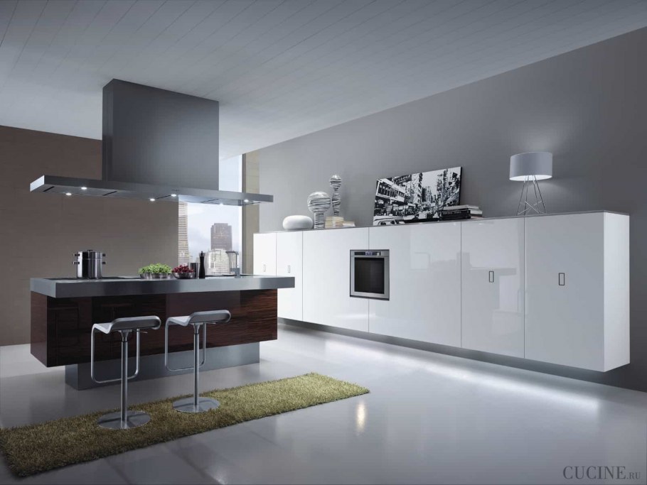 Кухонный гарнитур без подвесных шкафов