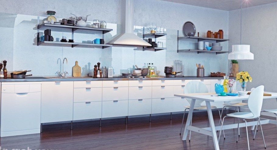 Фартук для кухни без навесных шкафов