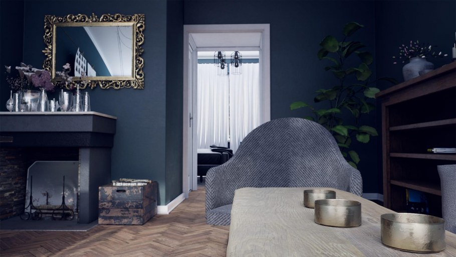 Алмонд White Dulux в интерьере