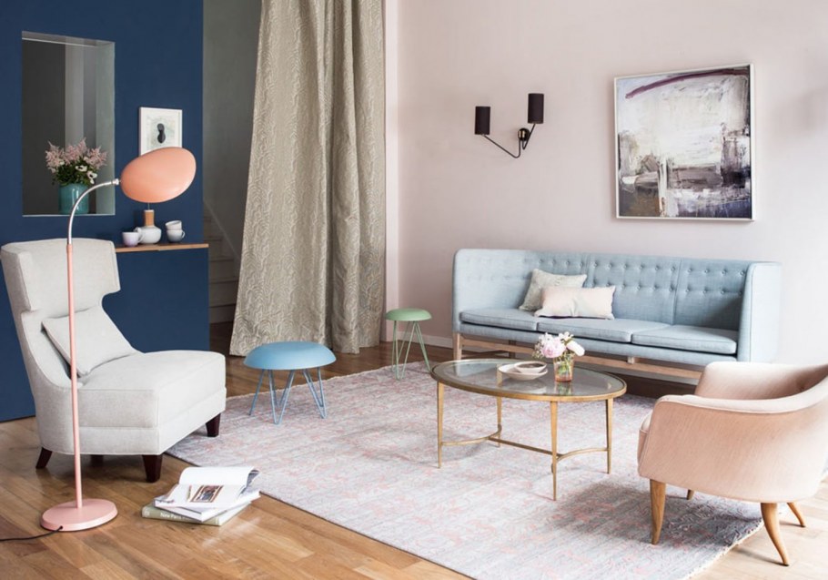 Пастельные цвета стен в интерьере