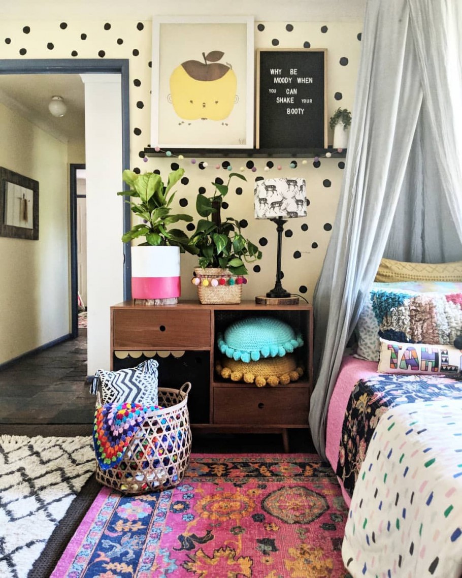 Спальня стиль бохемиан Шик