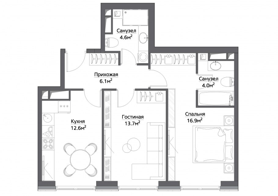 ЖК метрополия планировки
