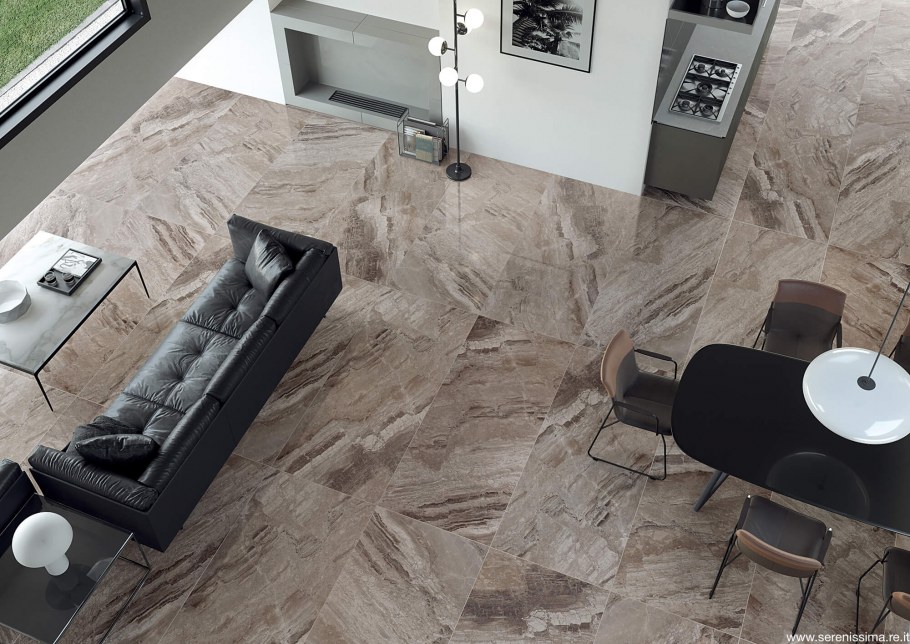 (Kutahya) керамогранит Opal Bone Rektifiye Parlak Nano 60*120