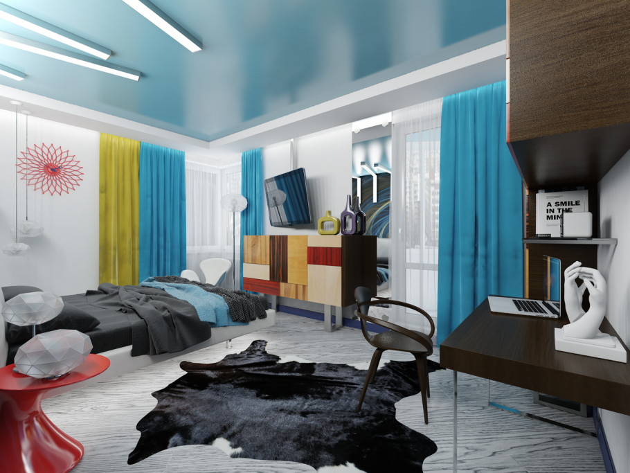 Стиль Авангард в интерьере спальни