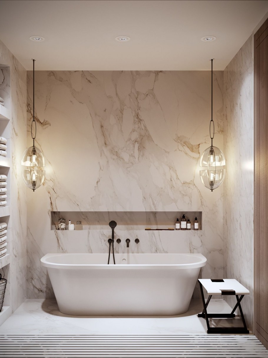 Ванная комната в нежных тонах