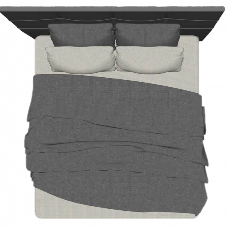 Двуспальная кровать вид сверху