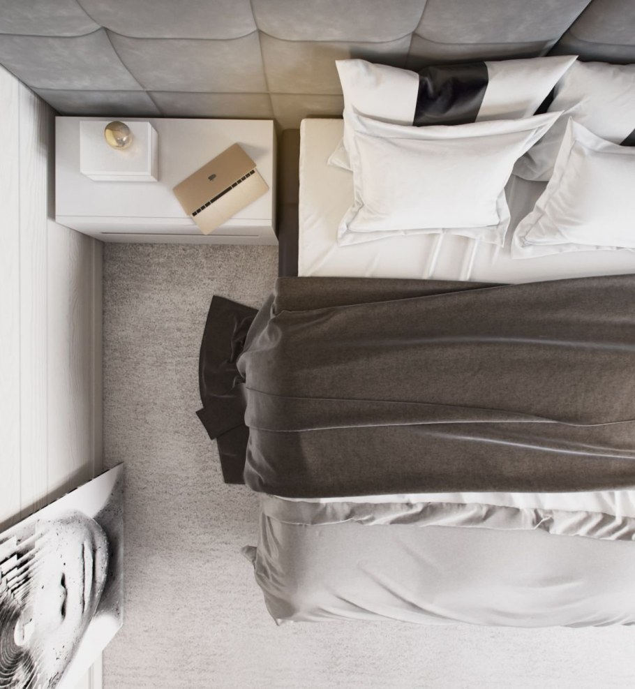 Двуспальная кровать вид сверху